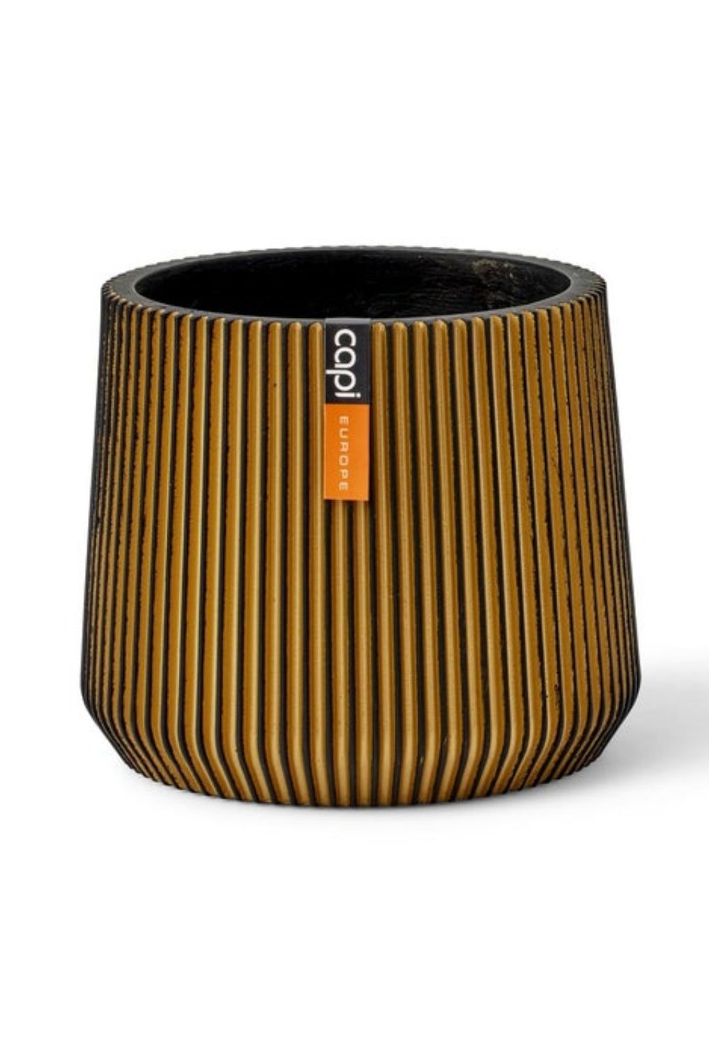 Capi Blumentopf Groove Sandbag 20x17 Schwarz/Gold