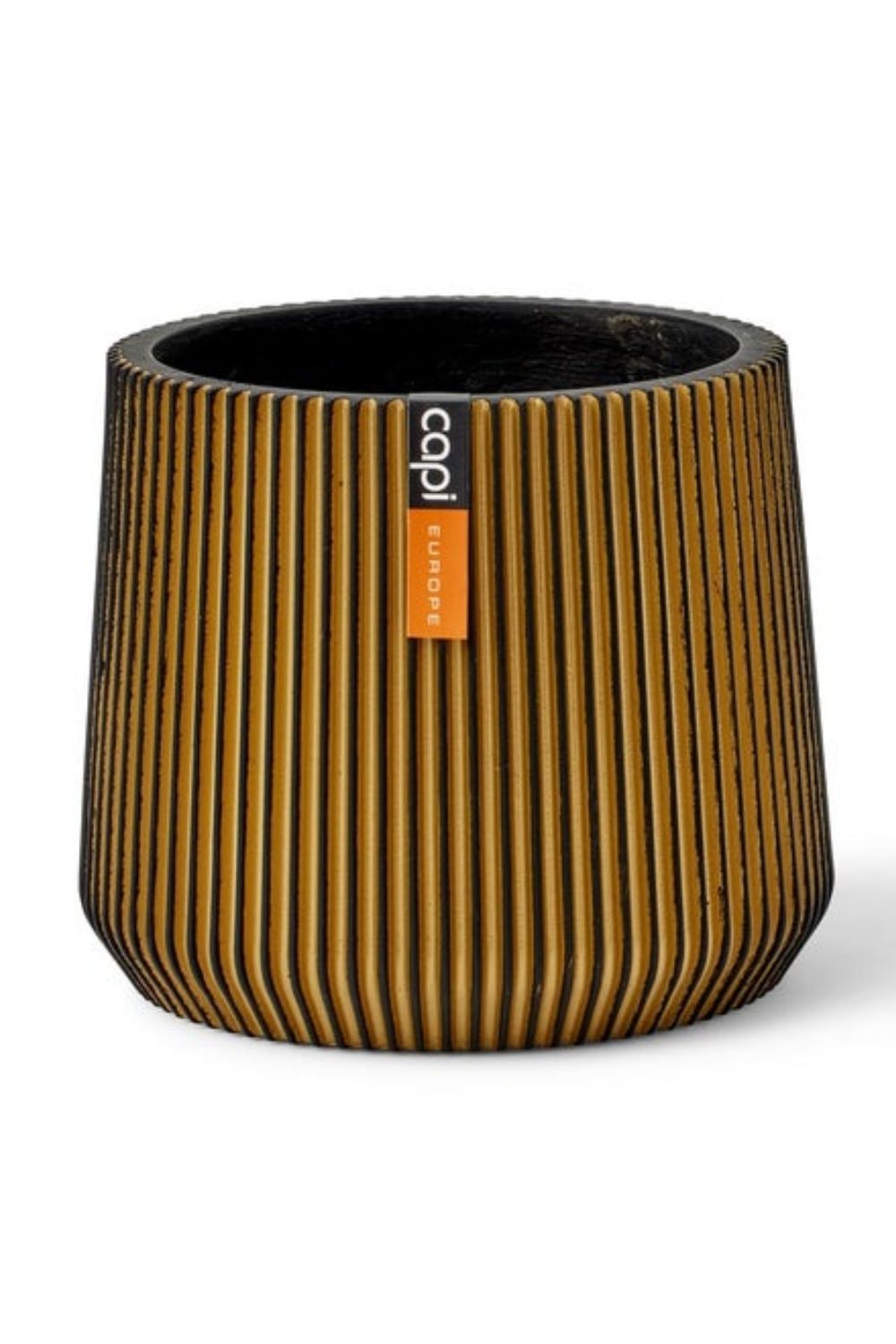 Capi Blumentopf Groove Sandbag 27x22 Schwarz/Gold