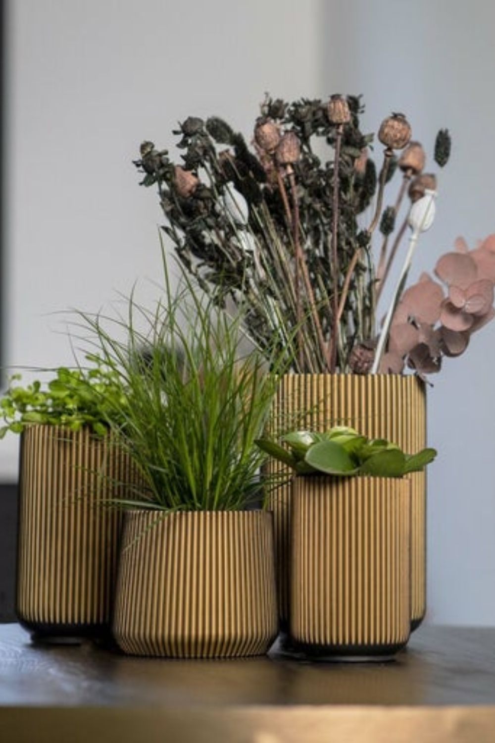 Capi Blumentopf Groove Sandbag 20x17 Schwarz/Gold