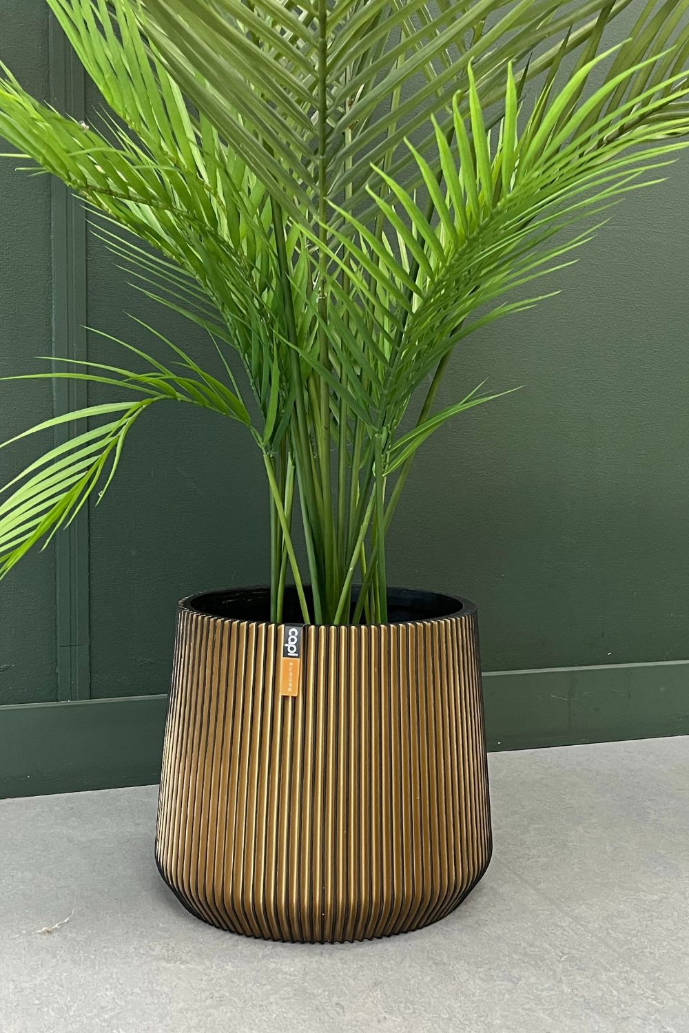 Capi Blumentopf Groove Sandbag 27x22 Schwarz/Gold