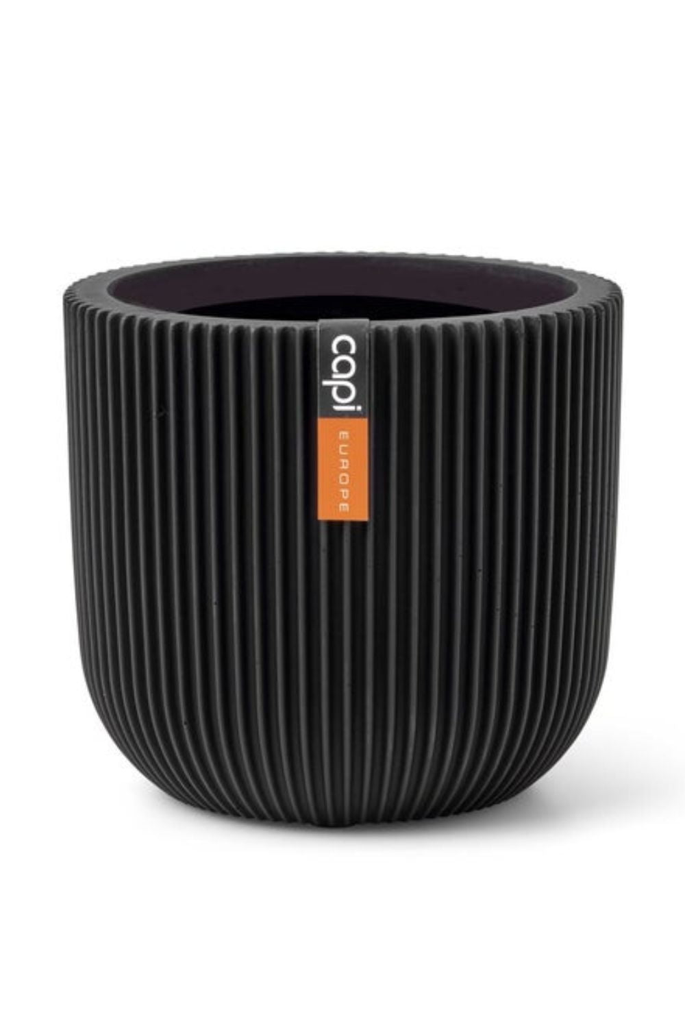 Capi Blumentopf Groove Kugel 24x21 Schwarz