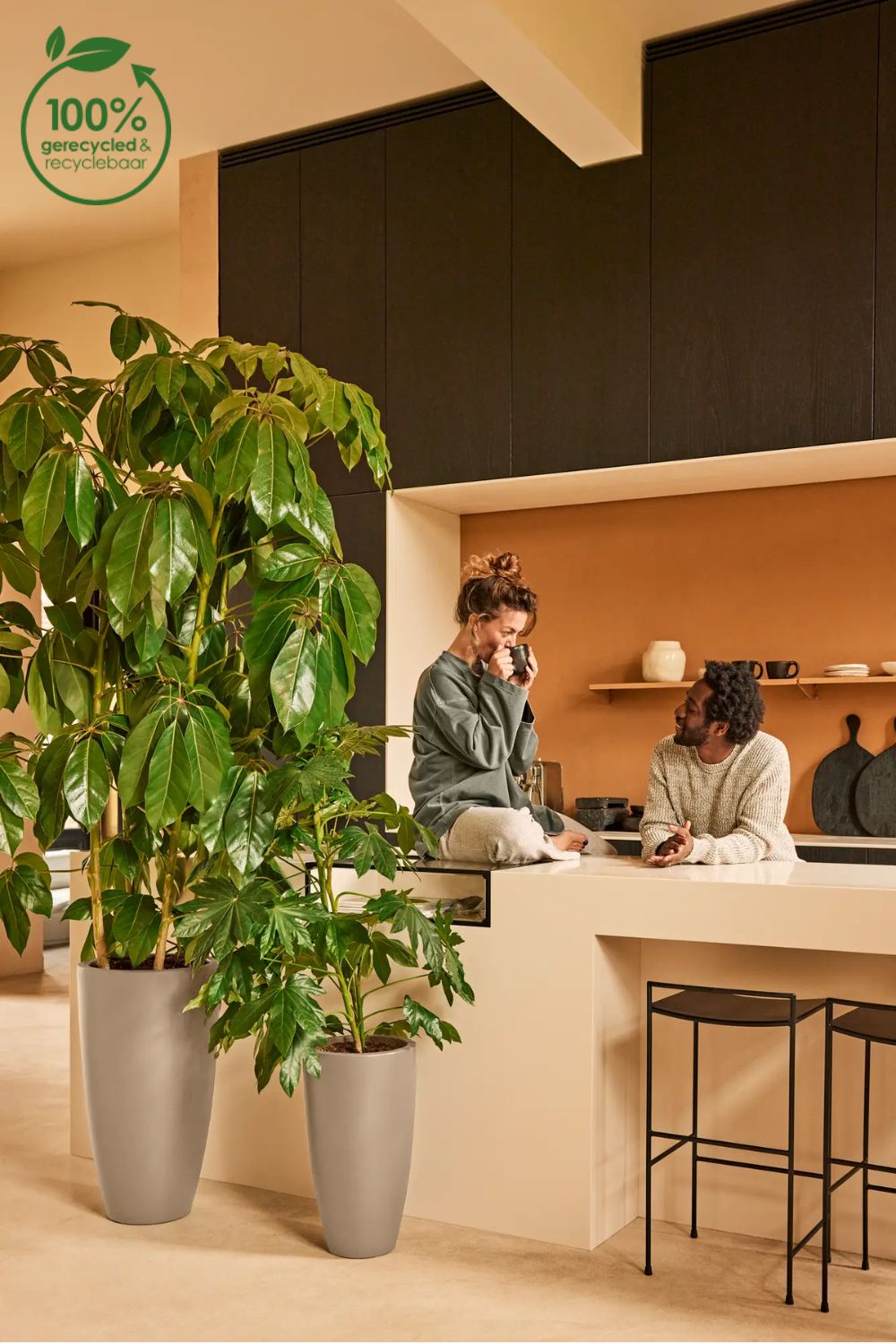 Blumentopf Elho June Round High 30 Balanced Beige