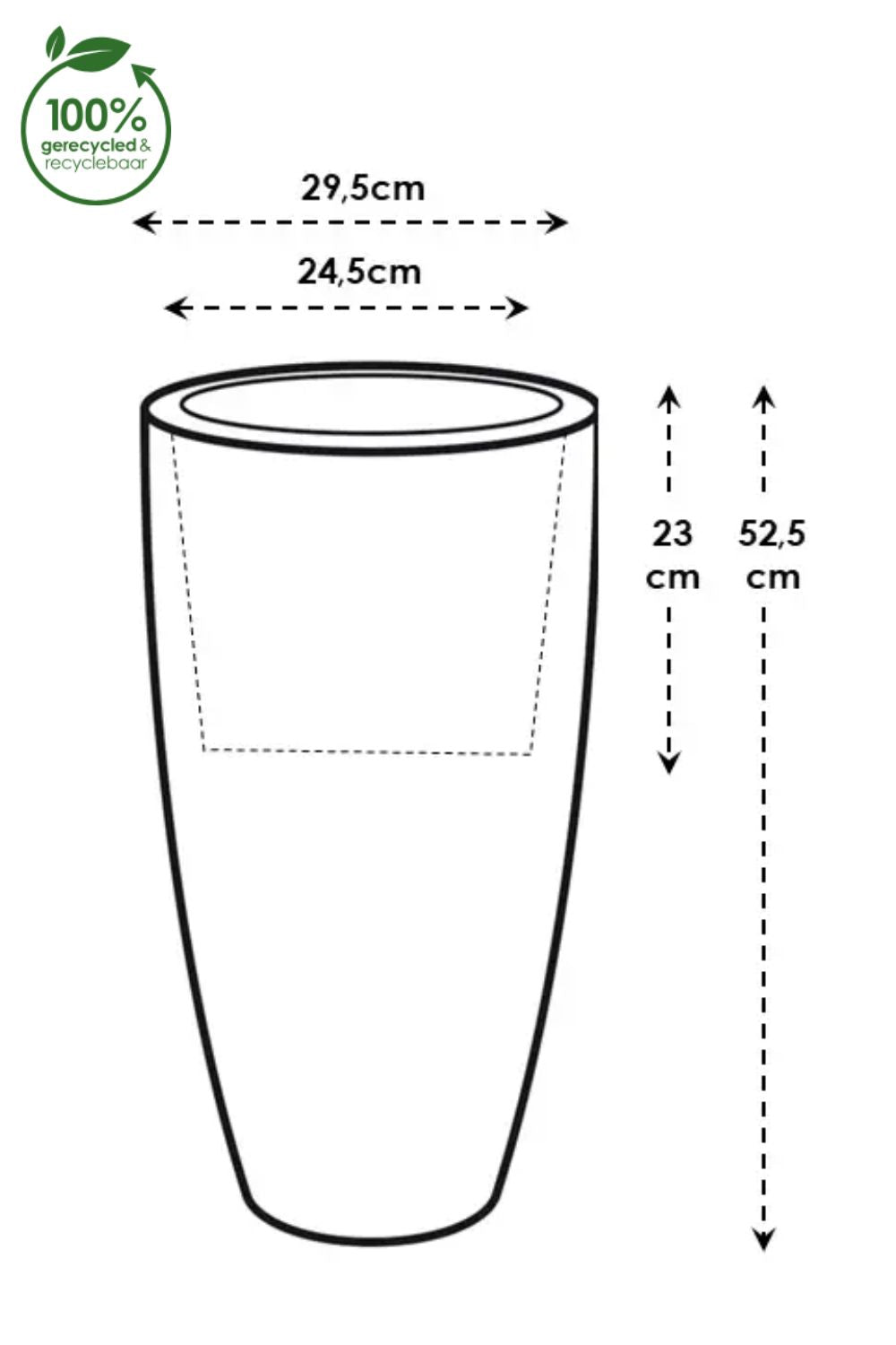 Blumentopf Elho June Round High 30 Balanced Beige