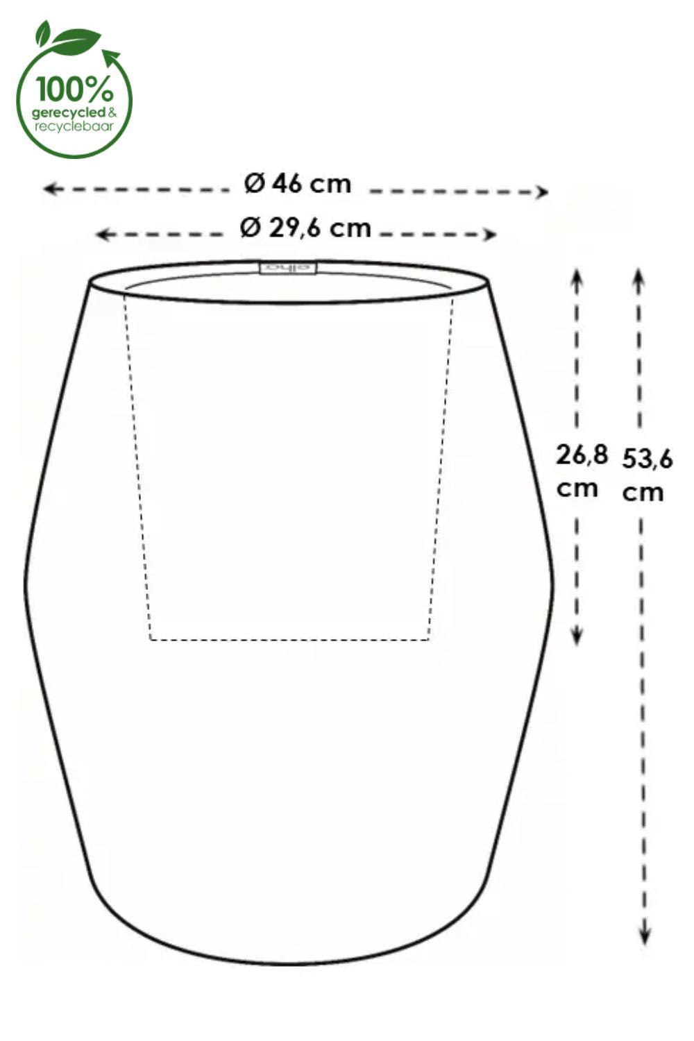 Blumentopf Elho June Split High 53 cm Balanced Beige