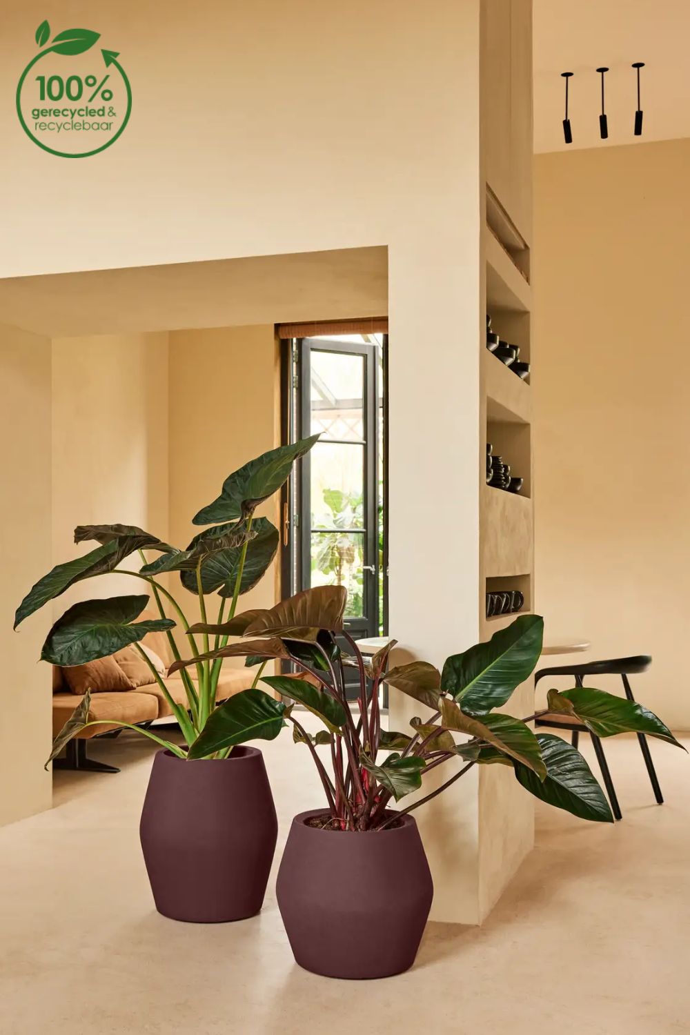 Blumentopf Elho June Split High 46 cm Vintage Pflaume