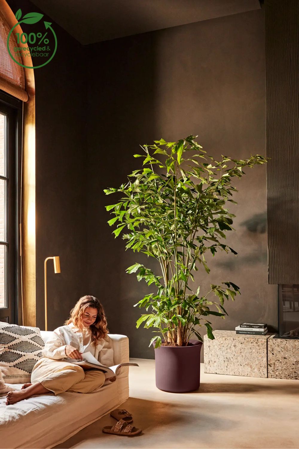 Blumentopf Elho June Tulip 47 cm Vintage Pflaume