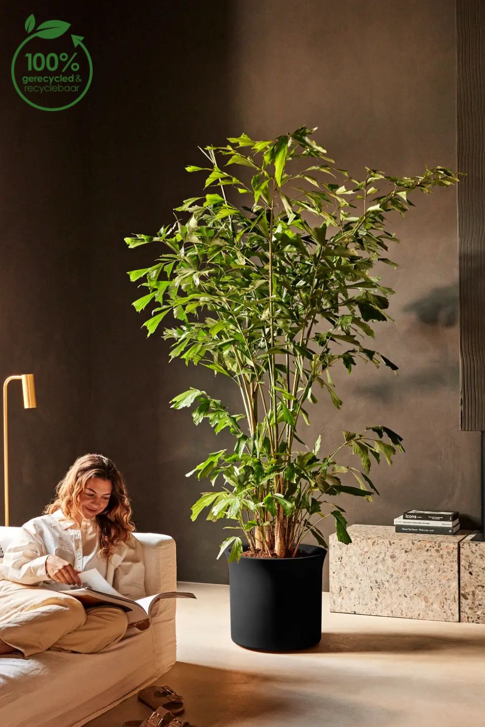 Blumentopf Elho June Tulip 47 cm Schwarz