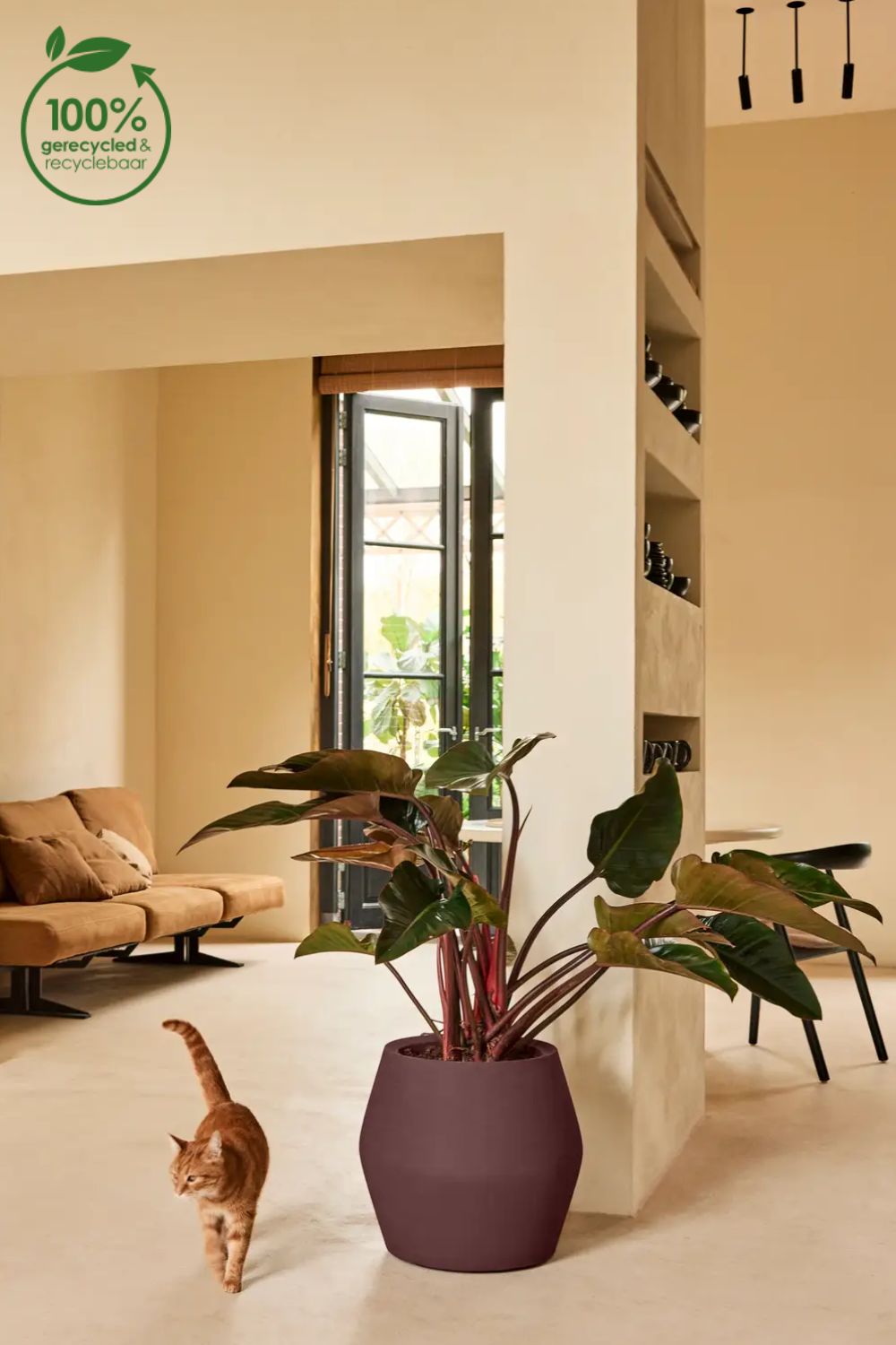 Blumentopf Elho June Split Low 42 cm Vintage Pflaume