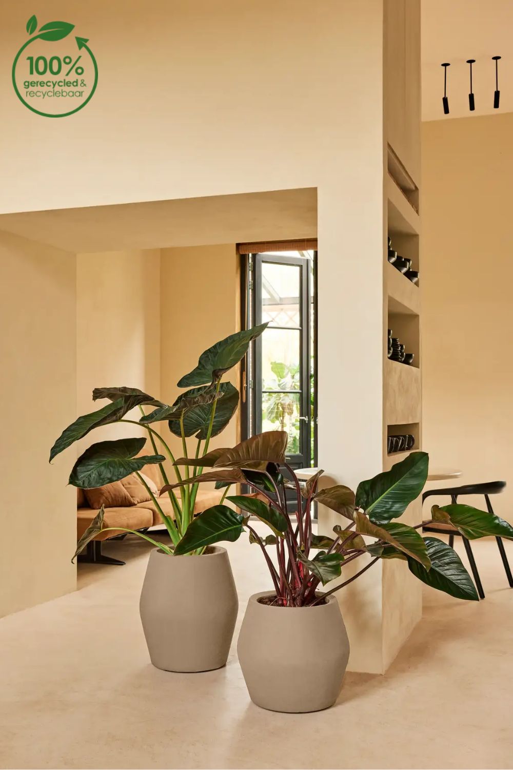 Blumentopf Elho June Split Low 42 cm Balanced Beige