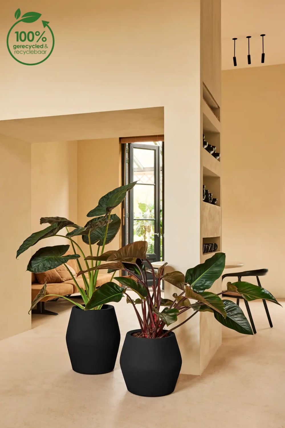 Blumentopf Elho June Split High 53 cm Schwarz