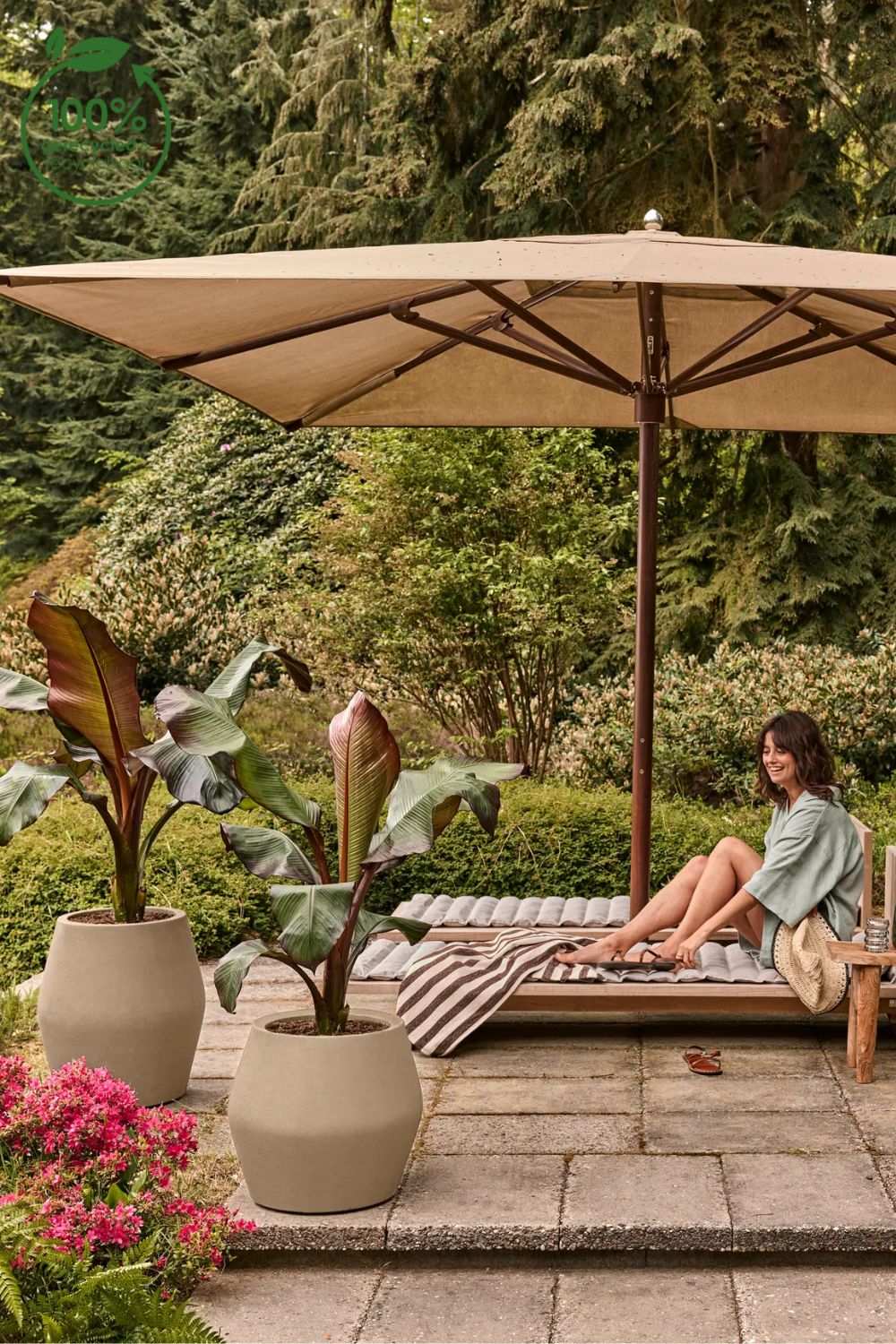 Blumentopf Elho June Split High 53 cm Balanced Beige