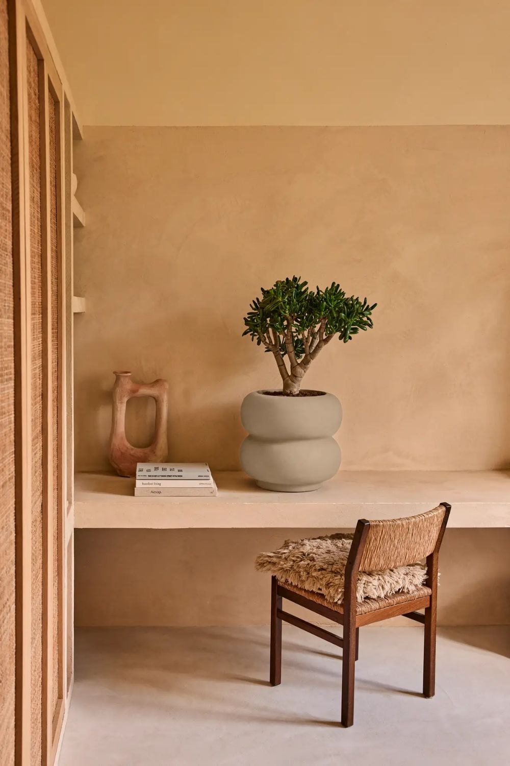 Blumentopf Elho Amber Roll Low 40 cm Balanced Beige