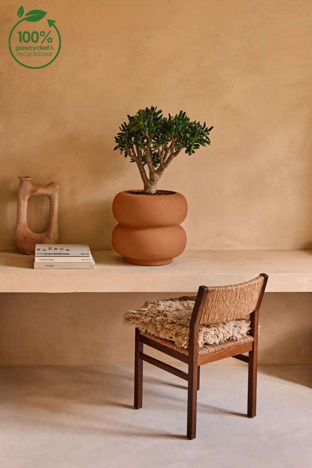 Blumentopf Elho Amber Roll Low 40 cm Karamell