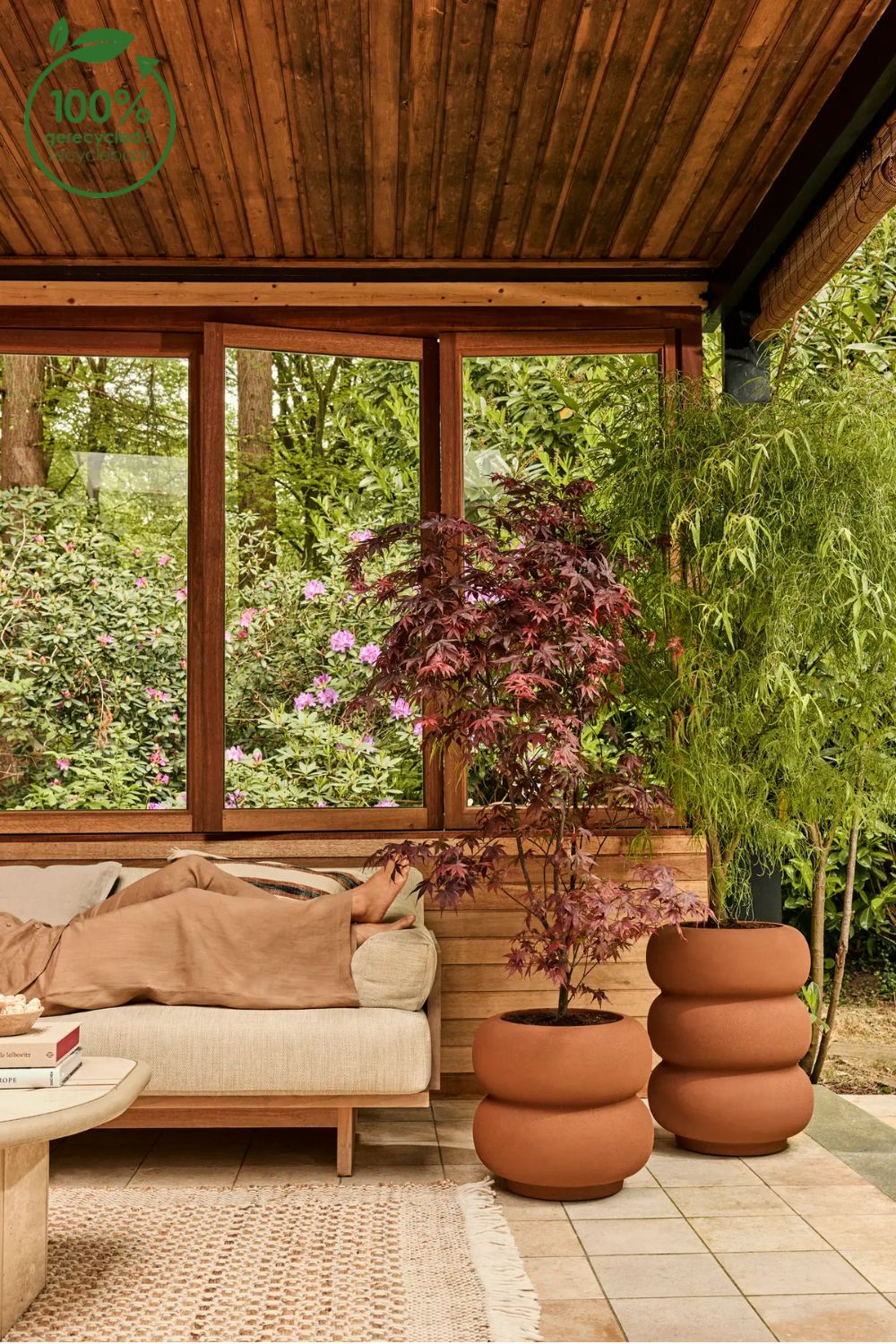 Blumentopf Elho Amber Roll High 58 cm Karamell