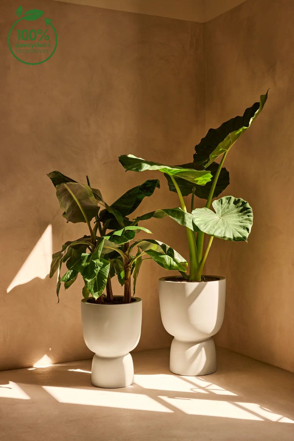 Blumentopf Elho Amber Coupe 35 cm Leinen Weiß