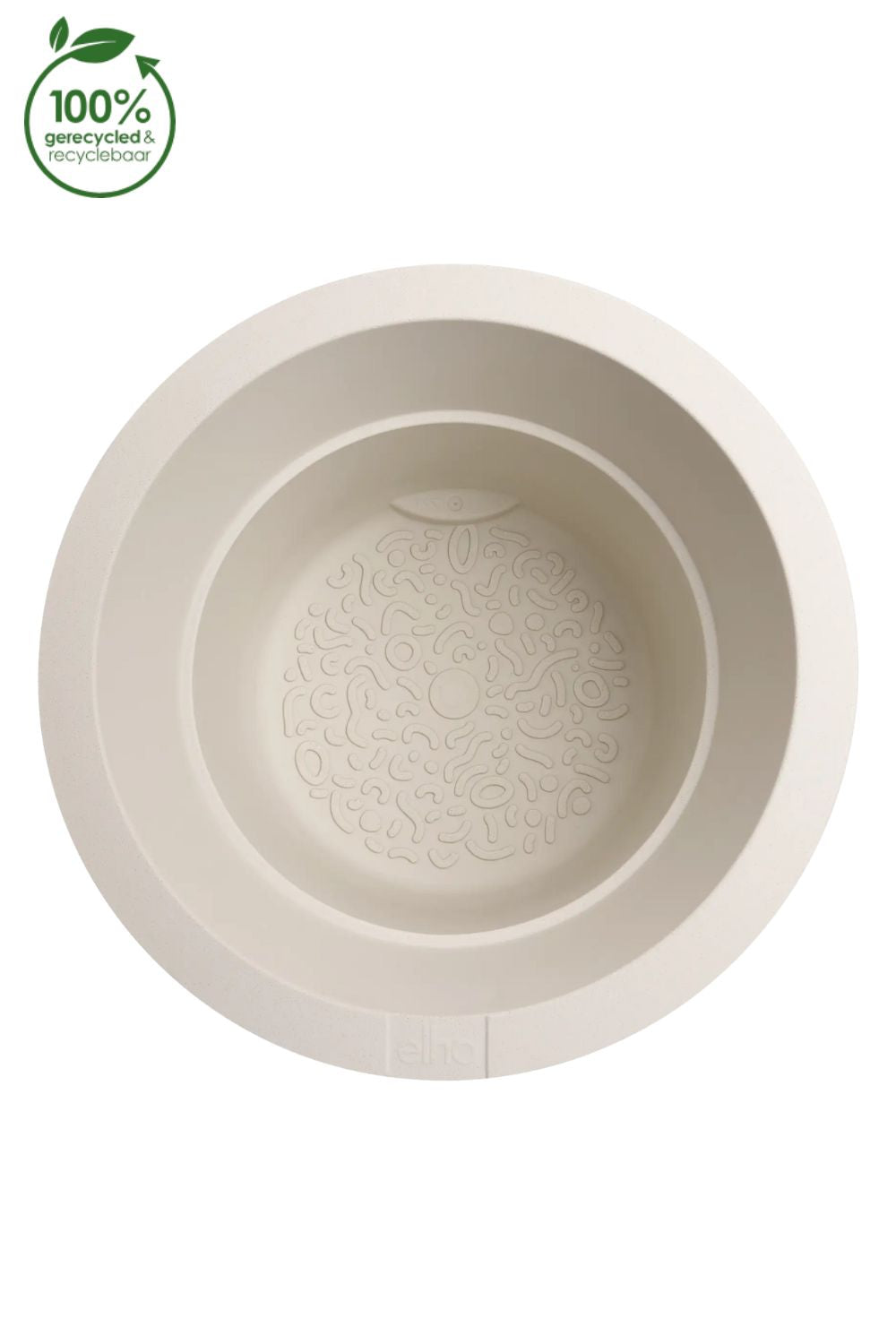 Blumentopf Elho Amber Grail 30 cm Leinen Weiß