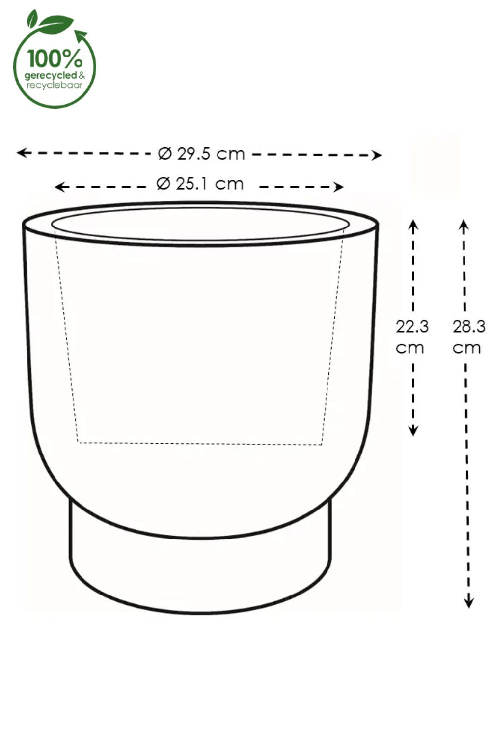 Blumentopf Elho Amber Grail 30 cm Balanced Beige