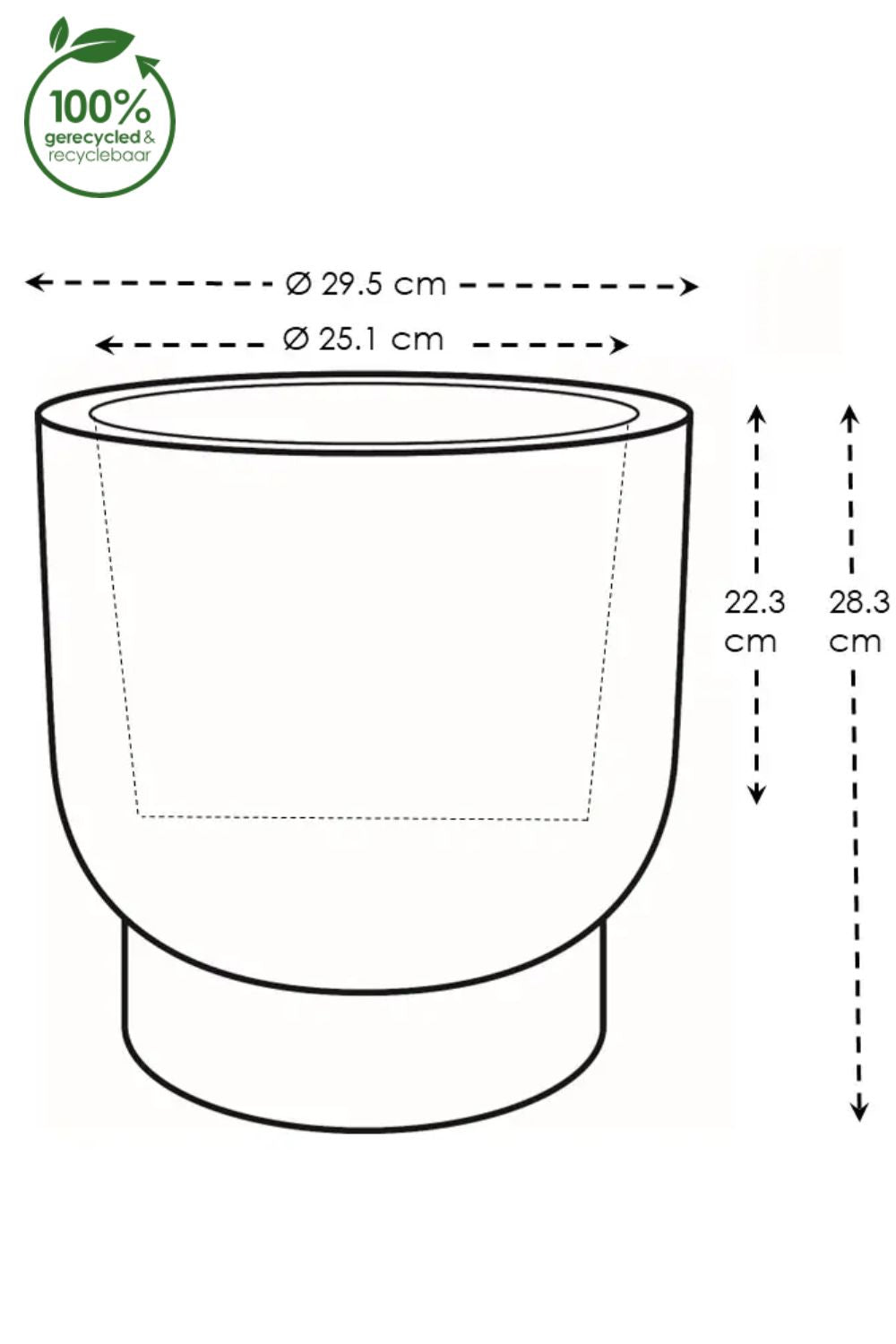 Blumentopf Elho Amber Grail 30 cm Karamell