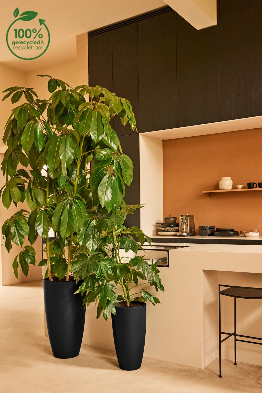 Blumentopf Elho June Round High 30 cm Schwarz