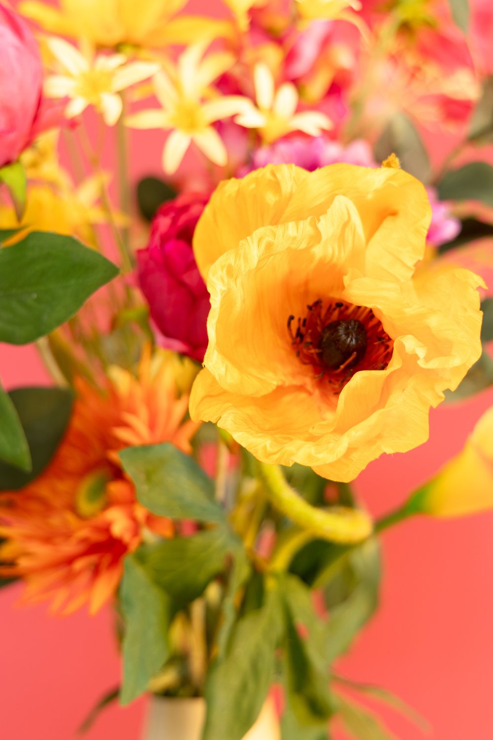 details Kunstblumenstrauß Sunset Symphony