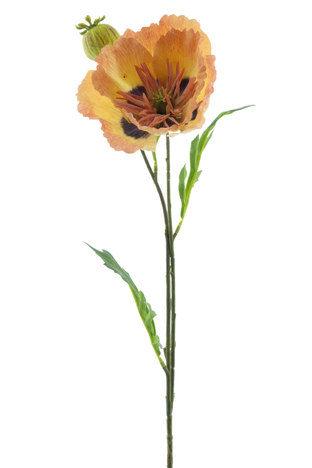 Kunst-Mohnblume 82 cm Pfirsich