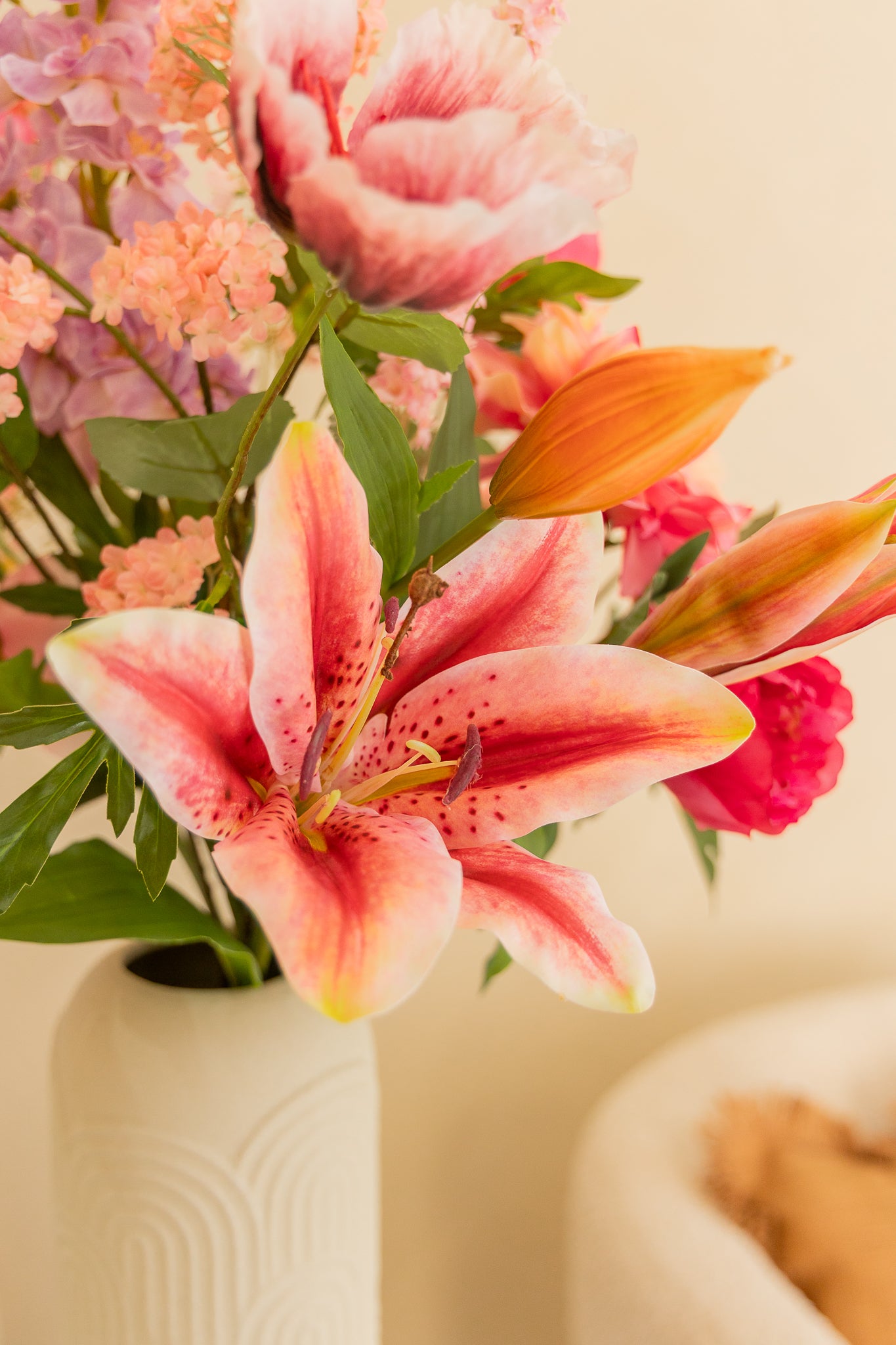 Kunstblumenstrauß Pink Poetry