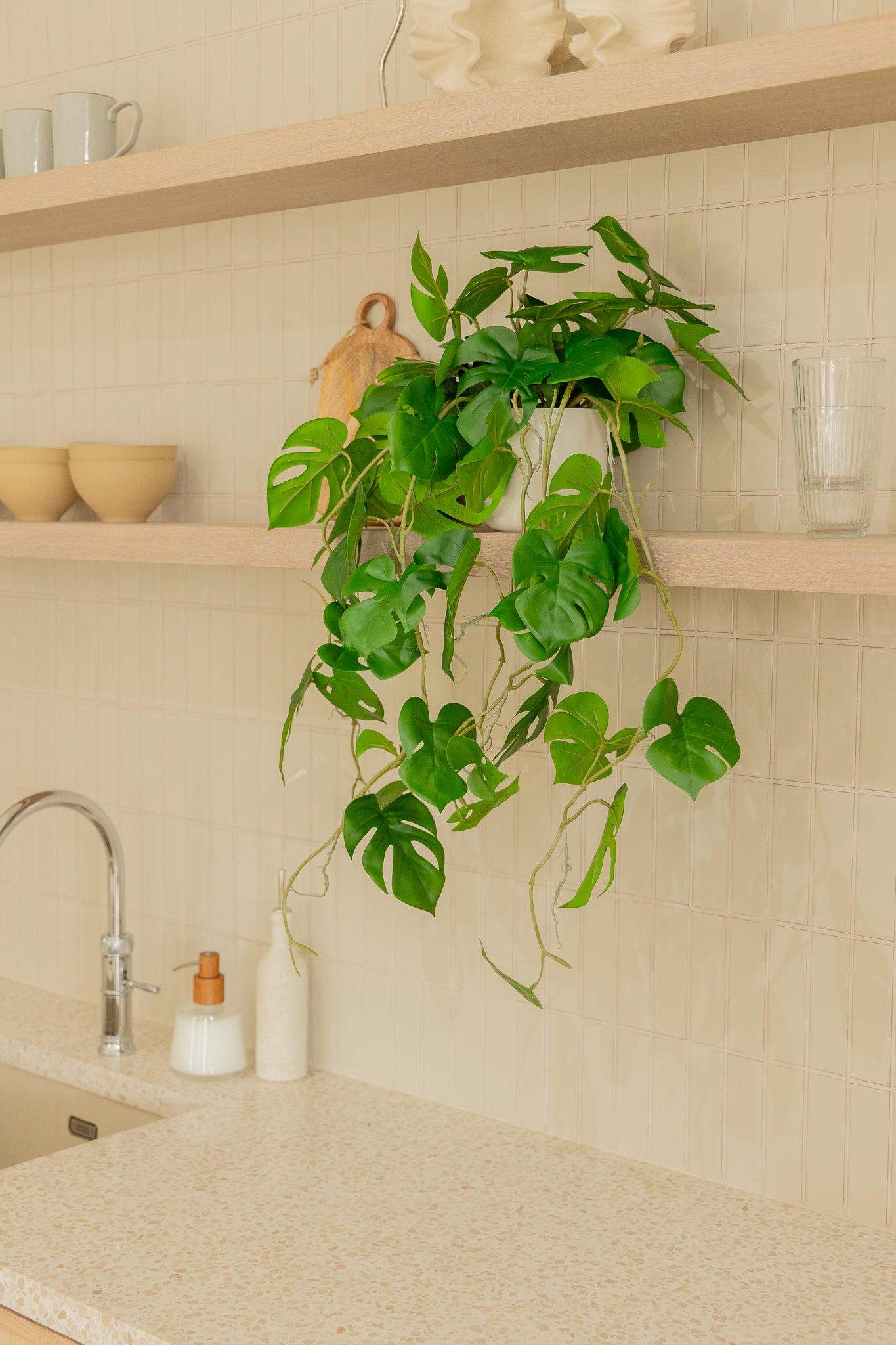 Monstera künstliche Hängepflanze 95cm