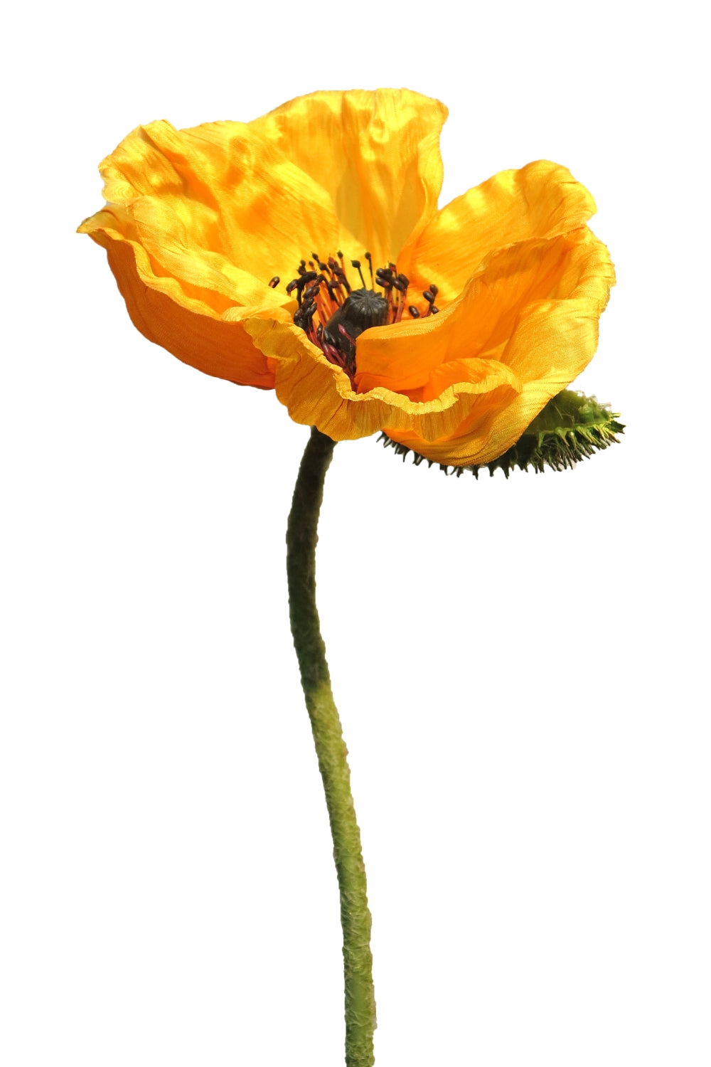 Mohnblume Kunstblume Gelb 70 cm