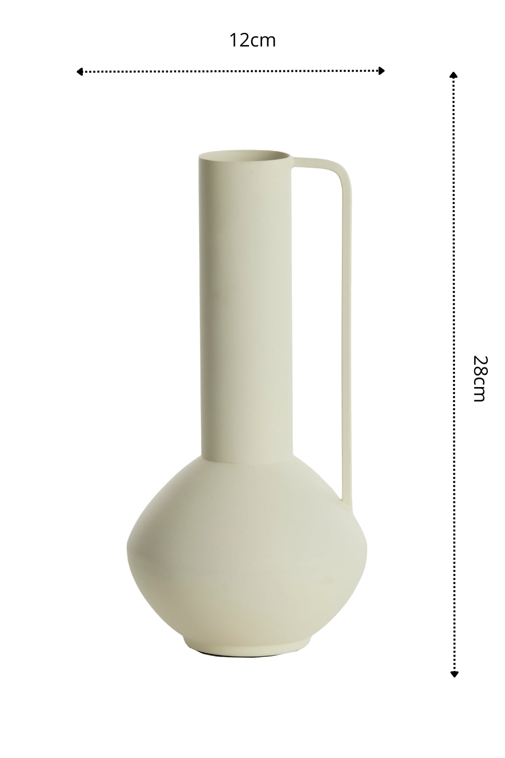 Vase Panzano 28 x 12 cm Creme