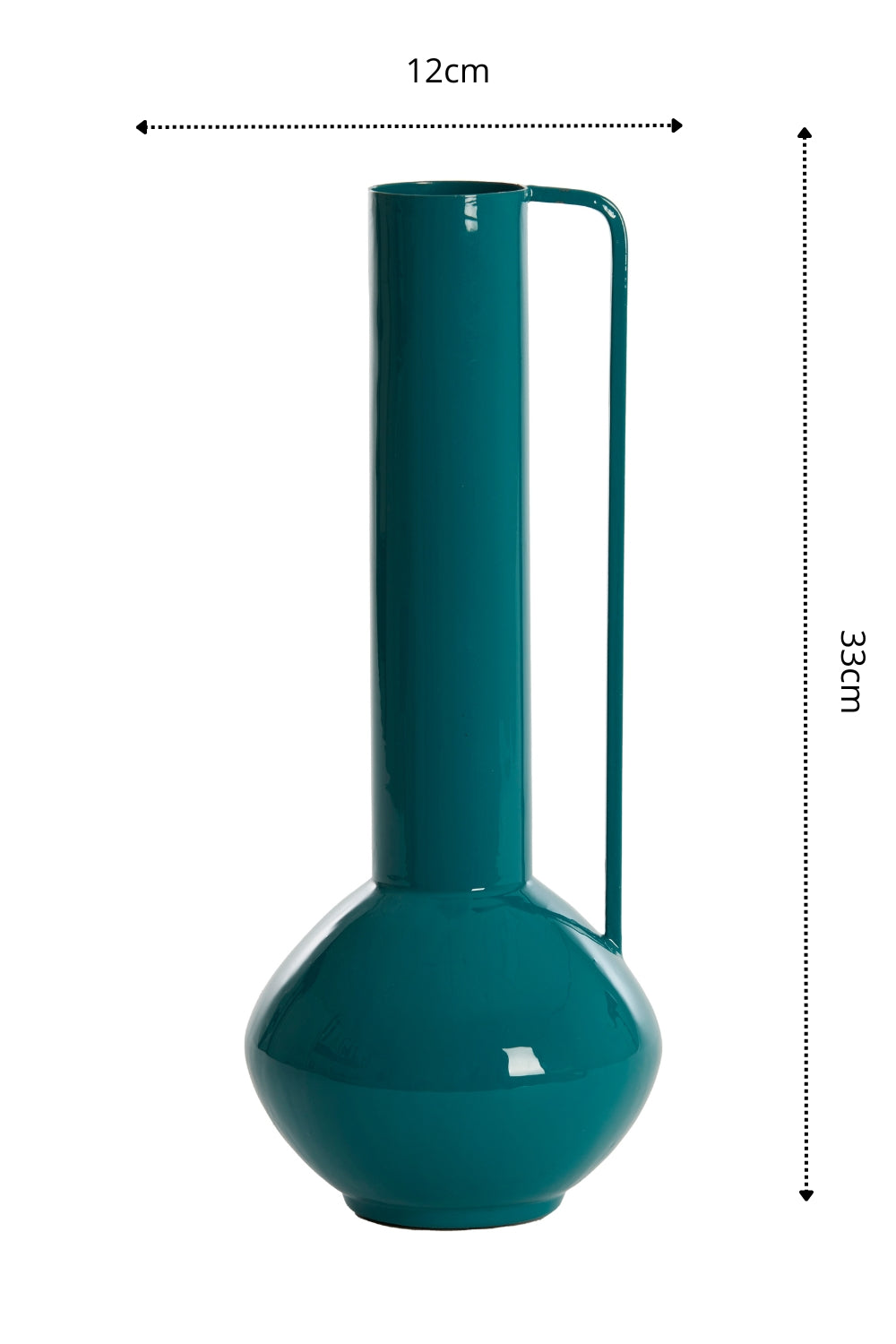 Vase Panzano 33x12 cm Smaragdgrün