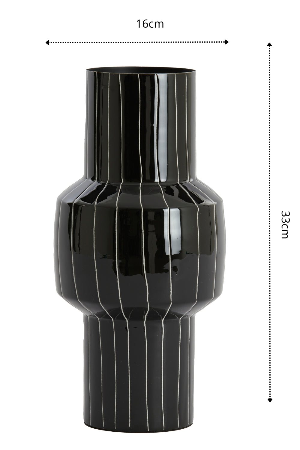 Vase Senuma 33x16 cm Schwarz