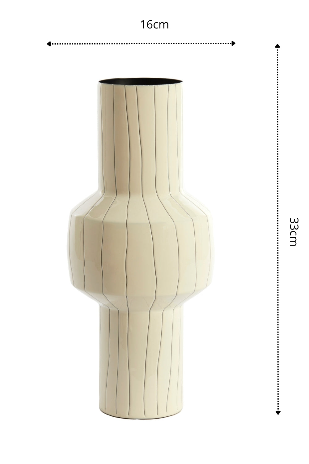 Vase Senuma 33x16 cm Weiß