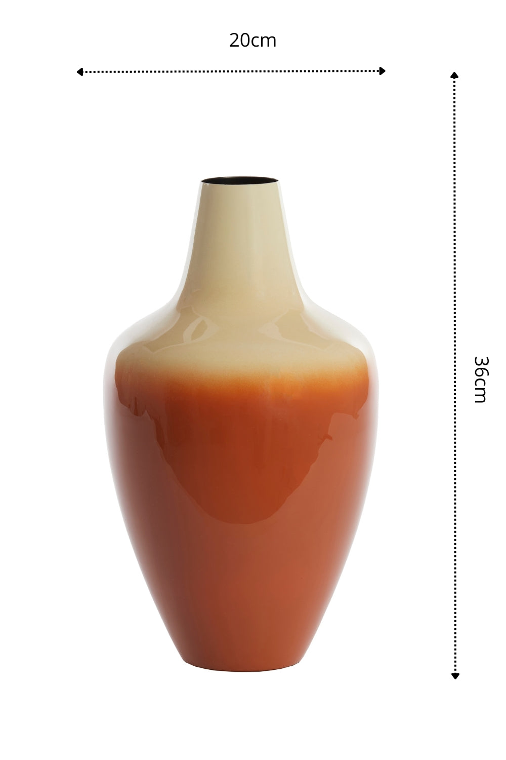 Vase Velho 36 x 20 cm Orange