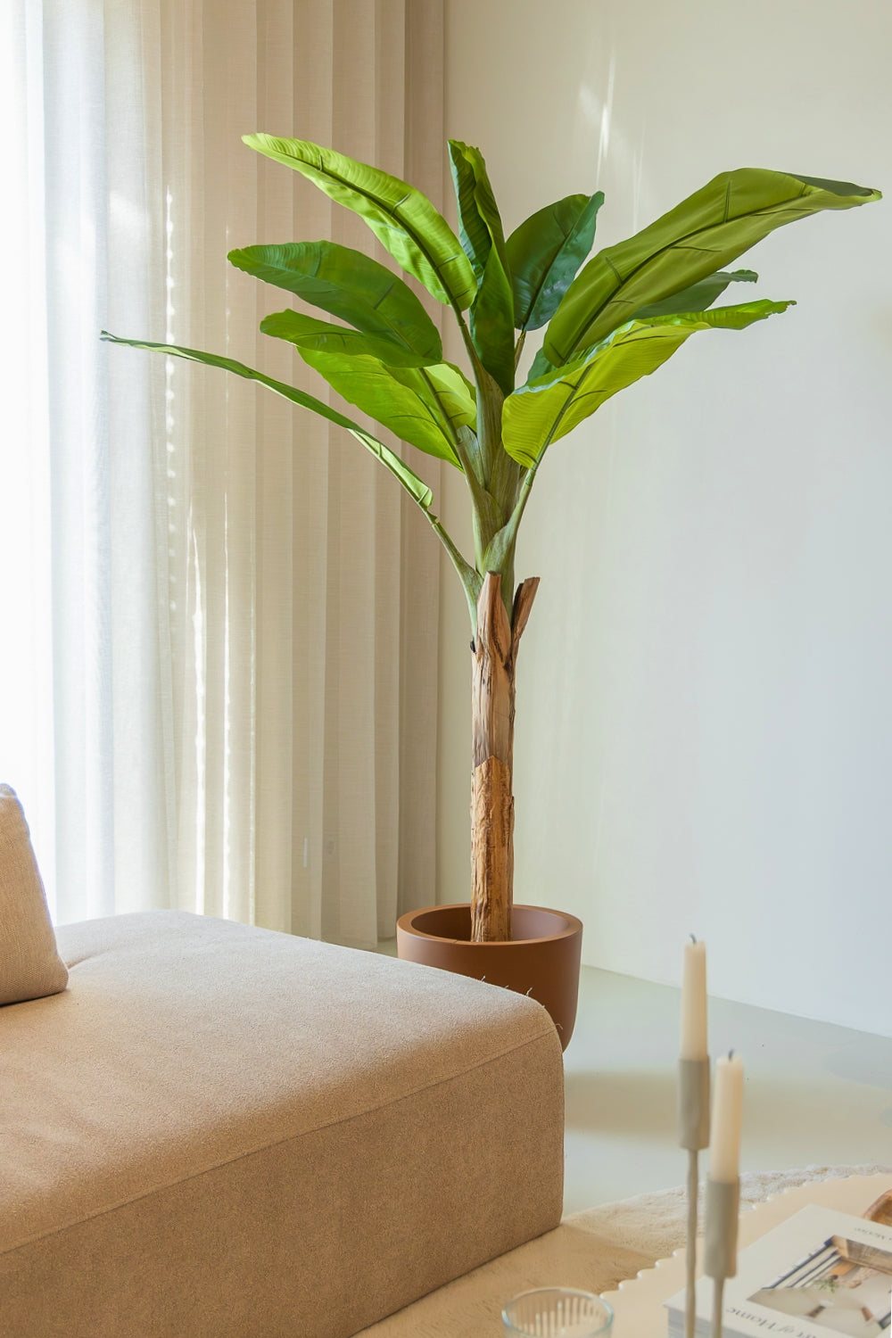 stimmungsbild Bananenstaude Kunstpflanze 180cm