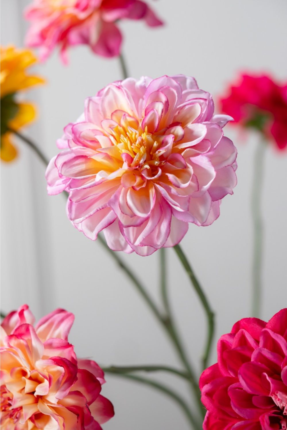 Dahlie Kunstblume 68 cm Rosa