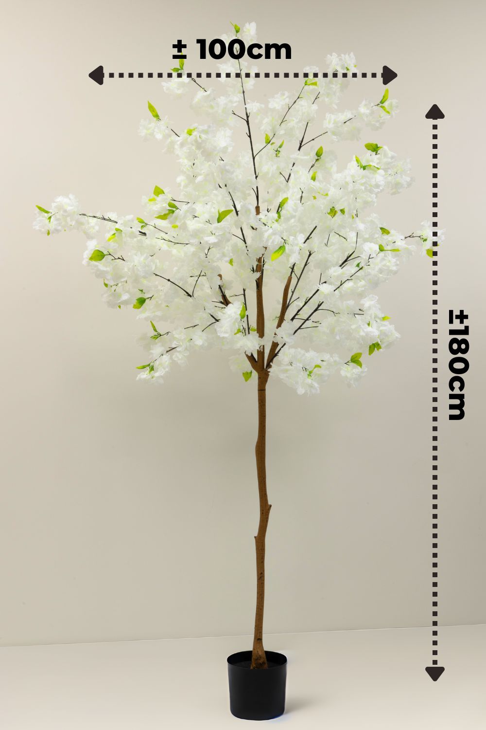 Künstliche Kirschblüte 180 cm weiß