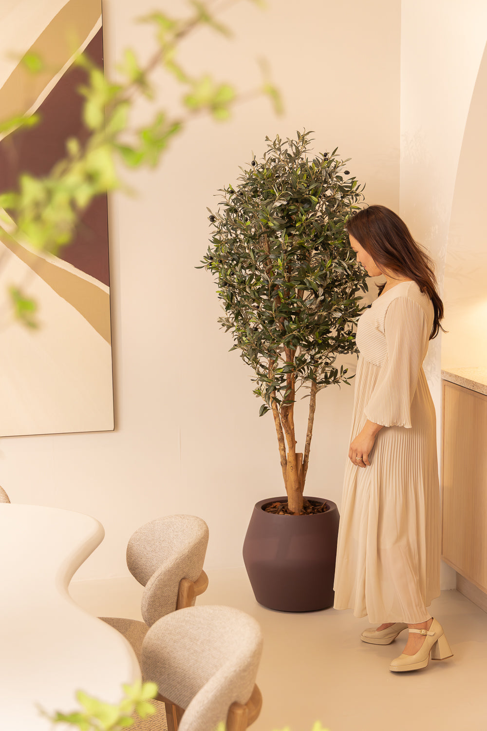Stimmungsbild künstlicher Olivenbaum 180 cm