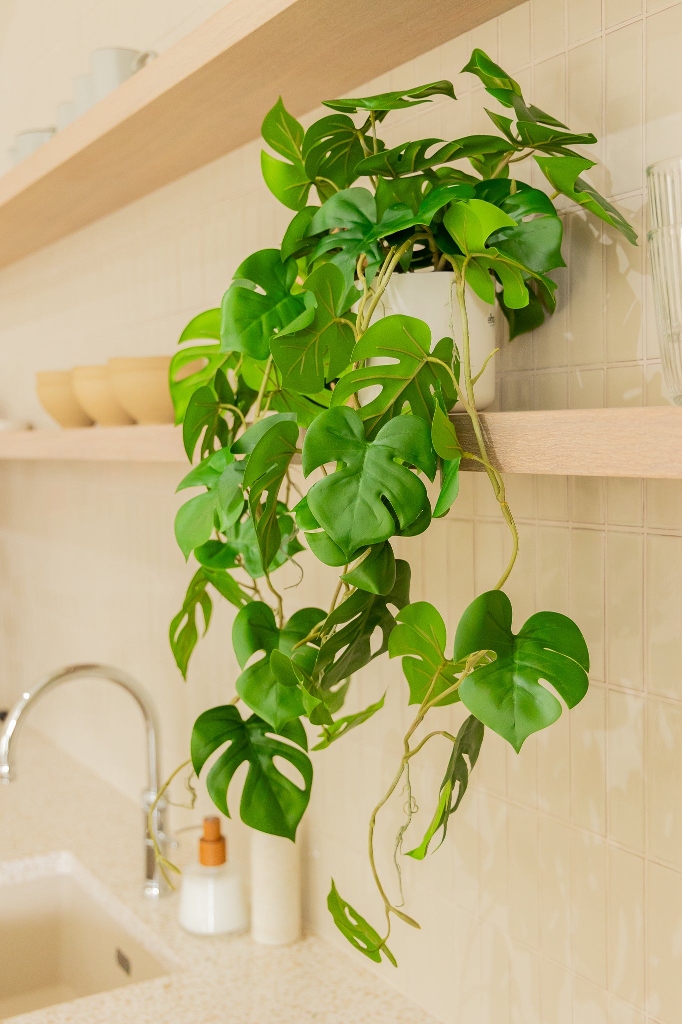 Monstera künstliche Hängepflanze 95cm