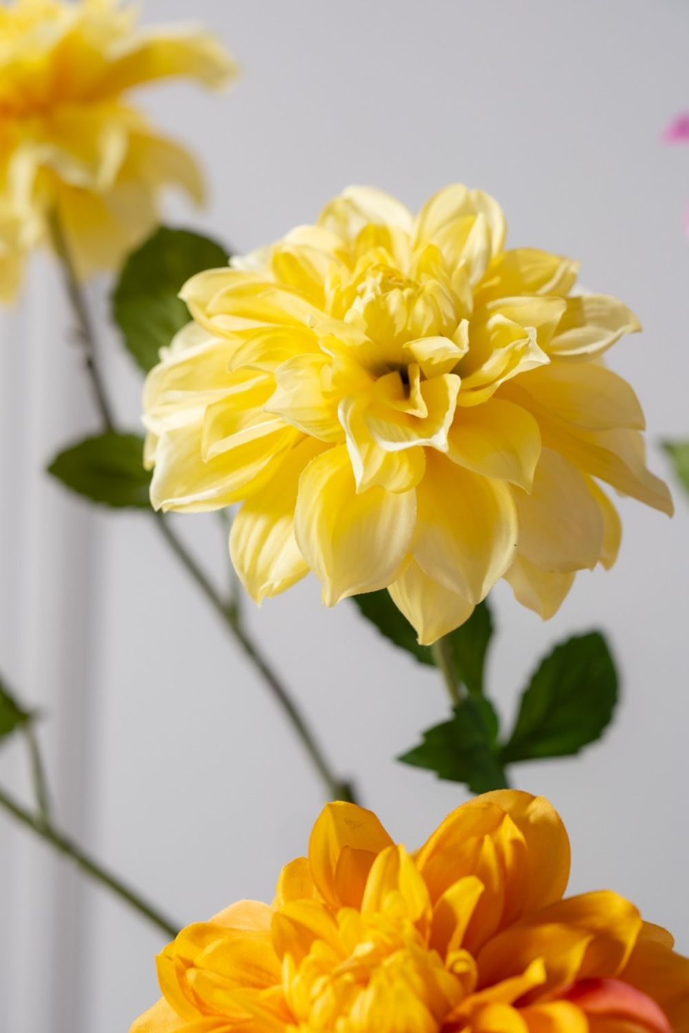 Dahlie Kunstblume 71 cm Gelb