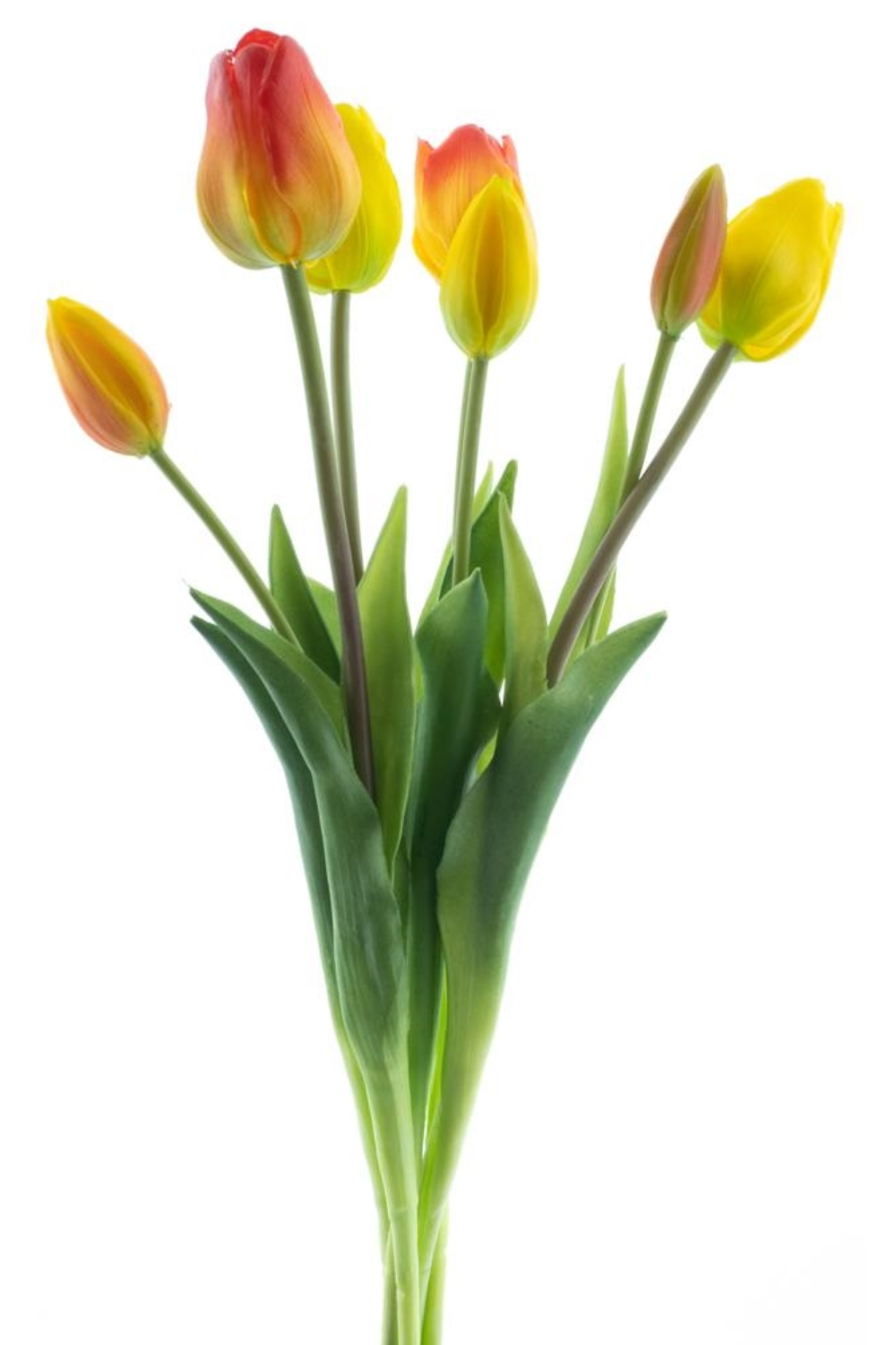 Künstliche Tulpen gelb/orange 47cm