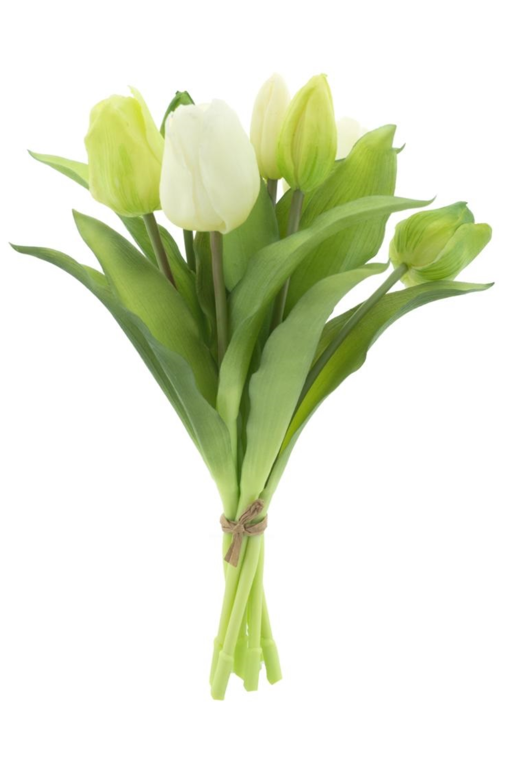 Künstliche Tulpen weiß/grün 31cm