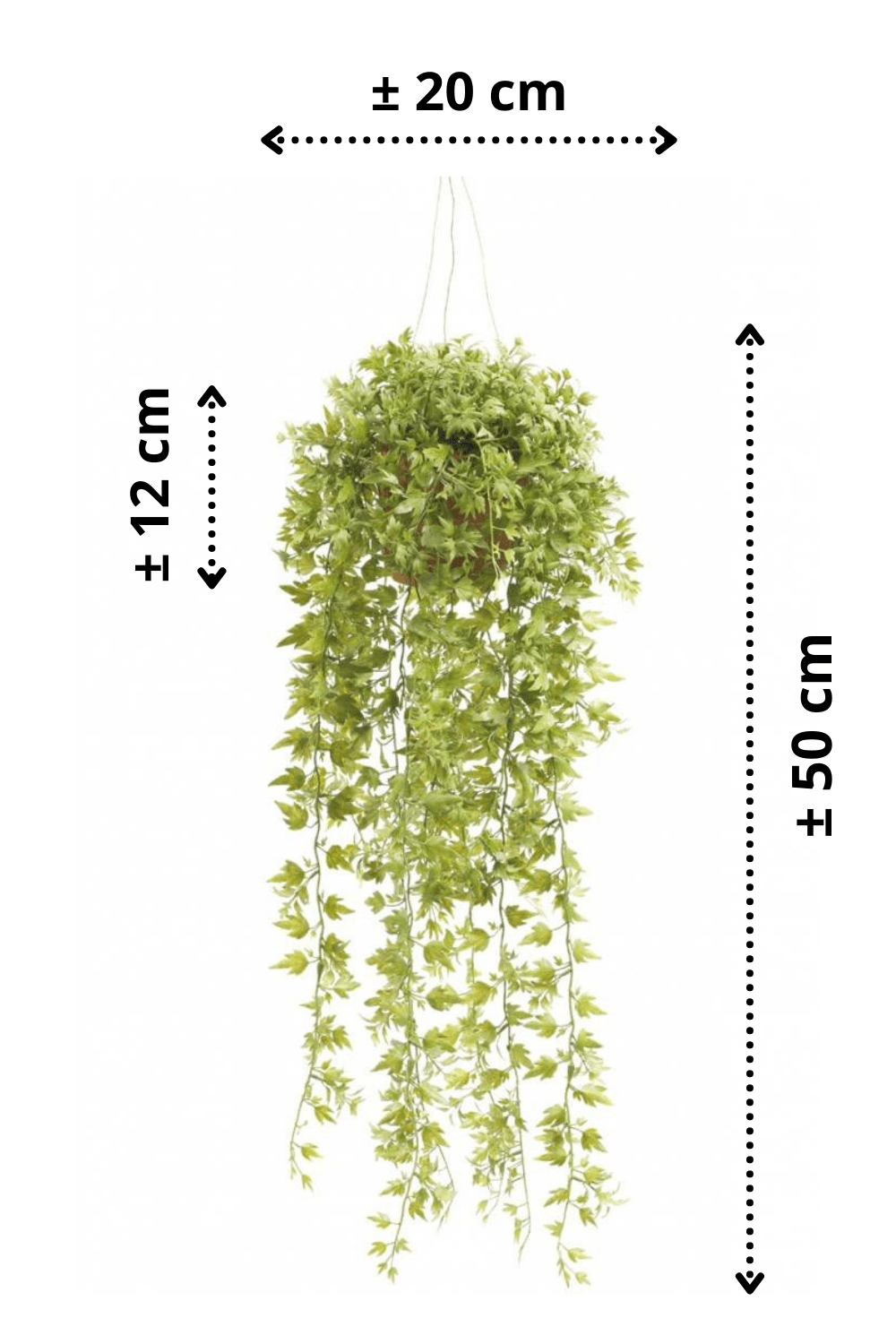 afmetingen Kunst Hangplant Klimop 50cm