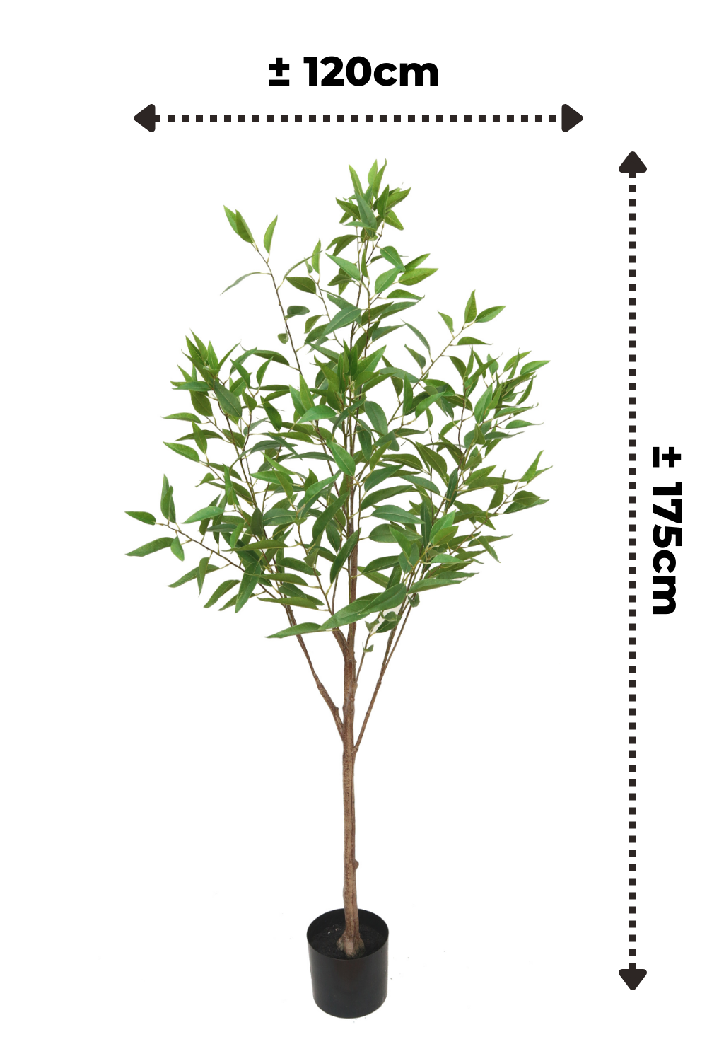 afmetingen eucalyptus kunstplant 175cm