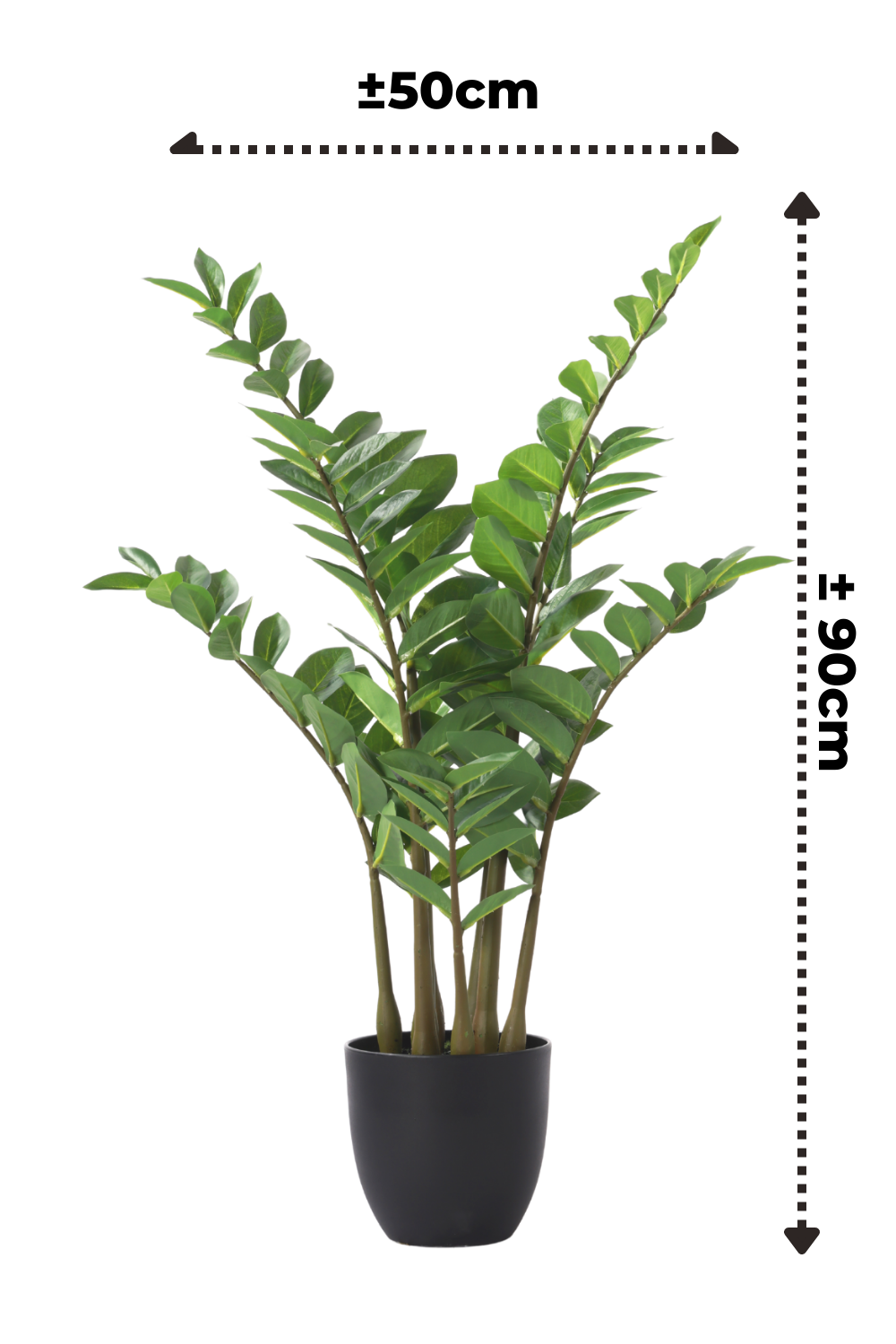 afmetingen Zamioculcas kunstplant 90cm