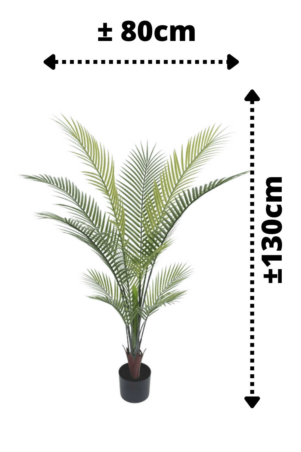 afmetingen Kunstpalm 130cm