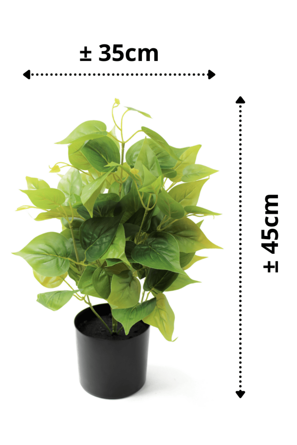 afmetingen Dieffenbachia Kunstplant 45cm