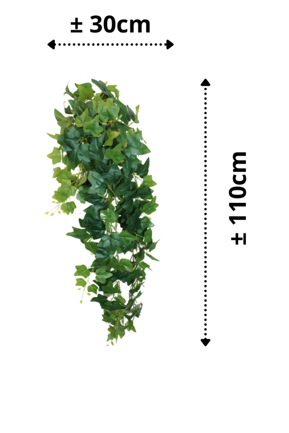 afmetingen Hedera Kunst Hangplant 110cm