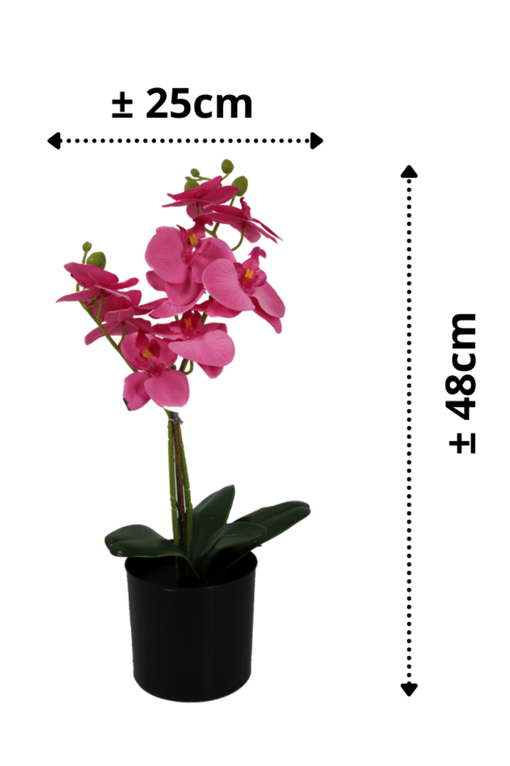 afmetingen Kunst Orchidee Roze 48cm