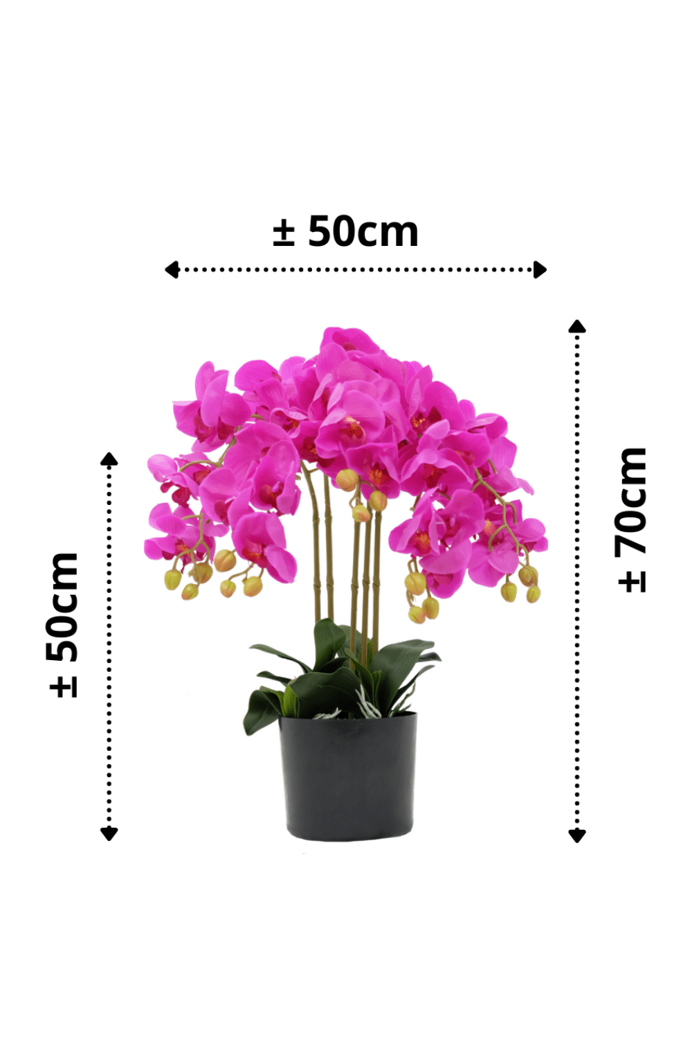 afmetingen Kunst Orchidee Roze 70cm