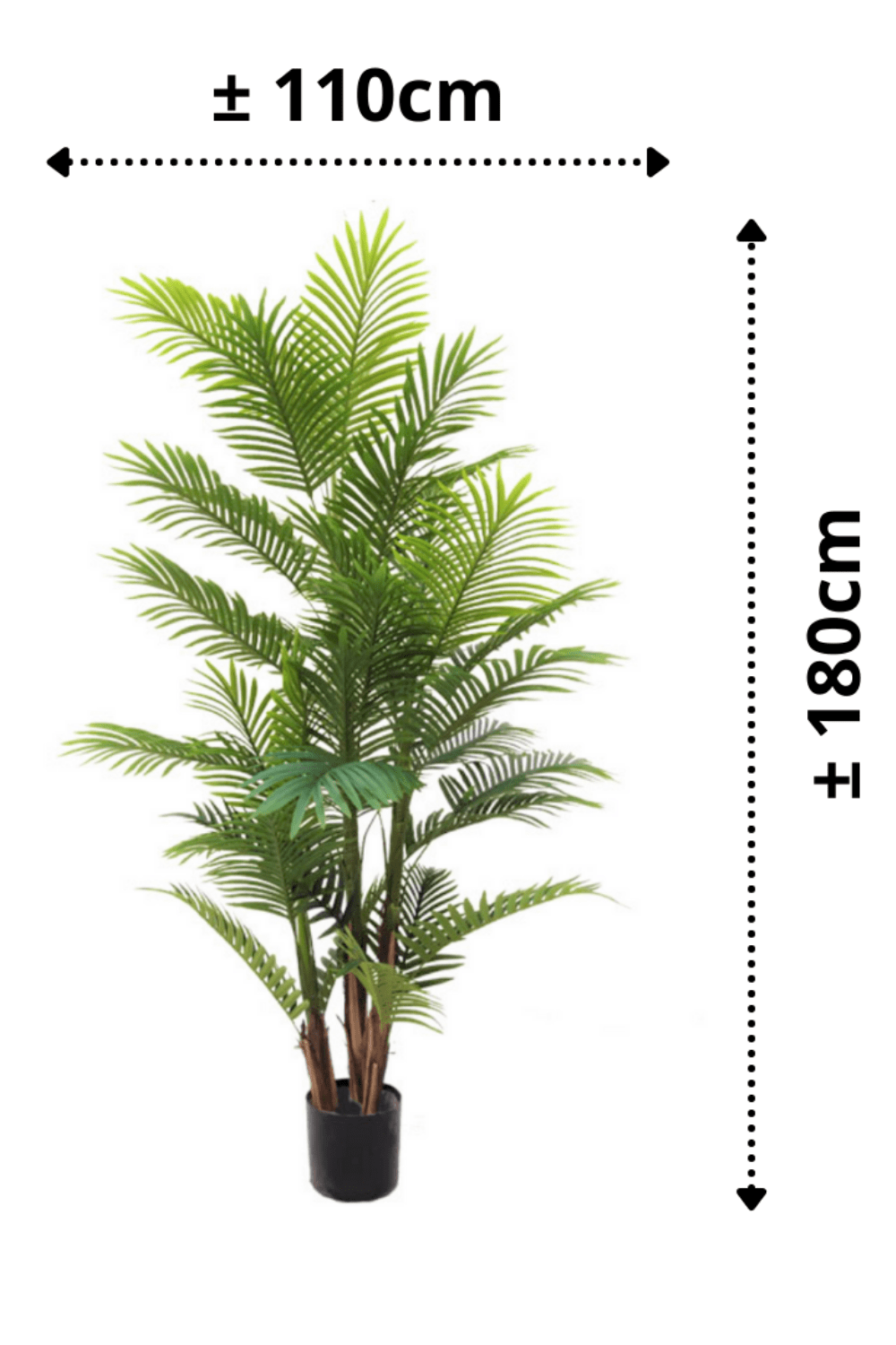 afmetingen Kunstpalm 180cm